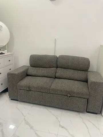 Danube Gray 3-Seater Fabric Sofa bed in Excellent Condition