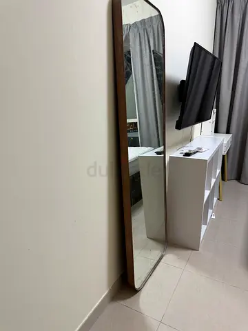 Full-length bronze Framed Wall Mirror - Modern, Good Condition (bank transfer or careem pay only)