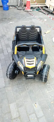 Kids Electric Ride-On Buggy Car - 2-Seater, Black Yellow