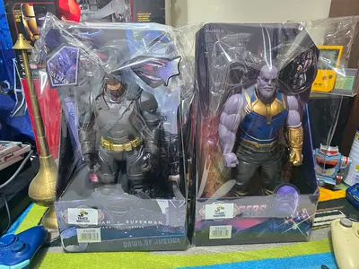 Set of 2 Collectible Action Figures — Batman (Dawn of Justice)  Thanos (Marvel) — New in Box
