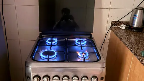 Used 4-Burner Stainless Steel Gas Cooker - Good Working Condition