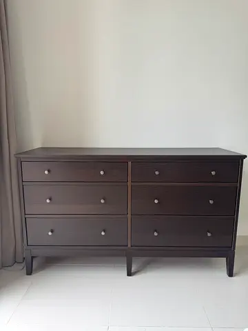 IKEA Dark Wood 8-Drawer Dresser / Chest - Good Condition