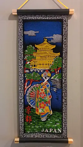 Japanese Wall Scroll Iconic Golden Pavillion