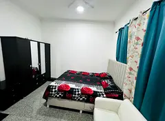 Fully furnished family room for rent in Ajman near Sanaiya Nesto