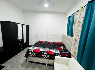 Fully furnished family room for rent in Ajman near Sanaiya Nesto