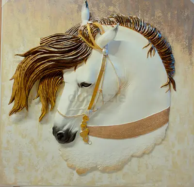 Three-dimensional Decorative Horse Wall Art Panel - Large
