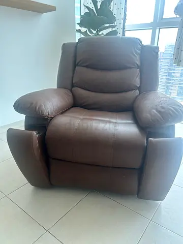 Brown Leather Recliner Chair