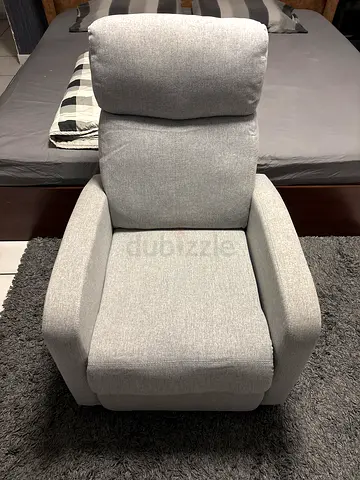 Light Grey Single seater Recliner Armchair in perfect Condition