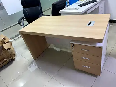 Modern Office Desk with Three Drawers
