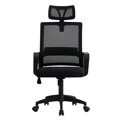 Ergonomic Black Mesh Office Chair with Headrest