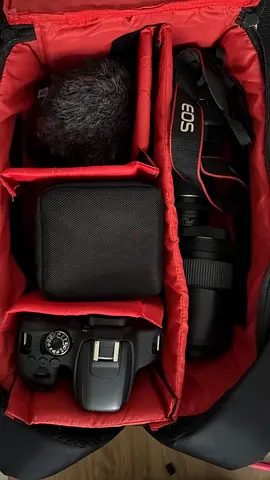 Canon 800 D DSLR with Lens and Accessories in Camera Bag