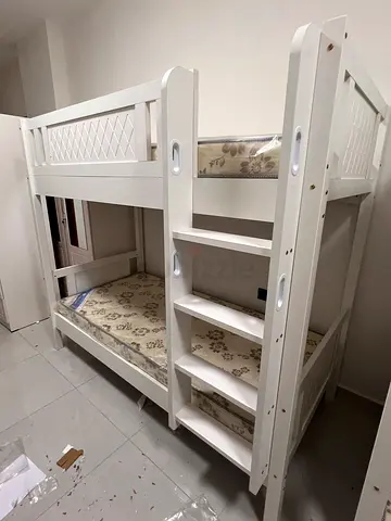 White Wooden Bunk Bed for Kids - brand new