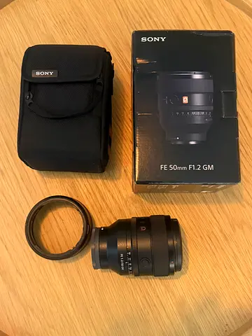Sony lens
 FE 50mm F1.2 GM