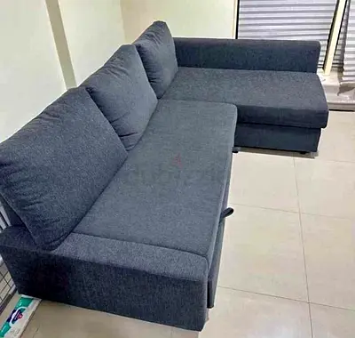 IKEA L shap Sofa store cum bed you can fix the