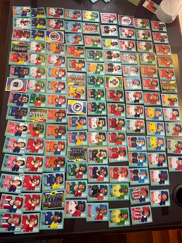 Large collection of FIFA World Cup player stickers/cards - mixed teams