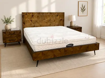Marina Home Solid Wood King Size Bed Set