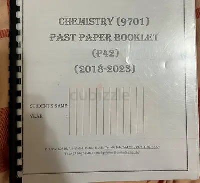 CHEMISTRY 9701 P42 past papers 2018-2023