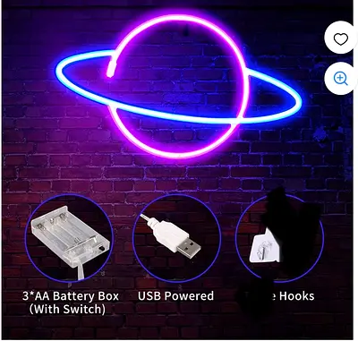Planet Neon light Wall Decor