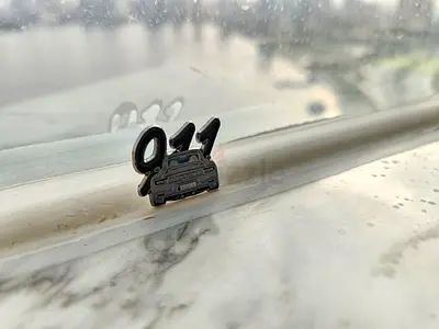 Grey Porsche 911 gts sticker