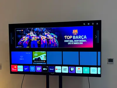 LG 55 Smart LED TV - Mounted, Good Working Condition