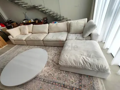 Marina home beige color lshape sofa