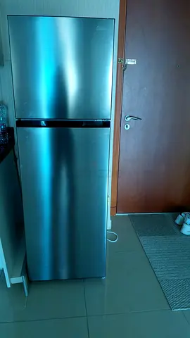Stainless steel double-door refrigerator - good condition