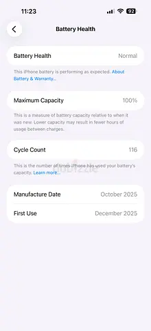 iPhone with 100% Battery Health — Lightly Used, Excellent Condition