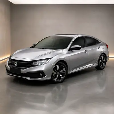 2021 Honda Civic LX Sport | GCC Specs | Only 59,212 KM | Warranty | Silver / Beige