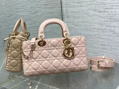 Dior Lady D-Joy Medium Bag in Powder Pink Cannage Lambskin