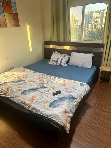 Double bed frame with headboard - good condition