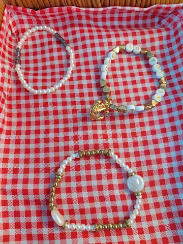 New Summer bracelets- set of 3, handmade