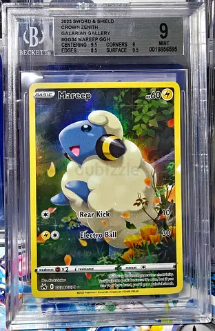 Holo Mareep Pokémon Card (HP 60) Authentic Beckett graded slab
