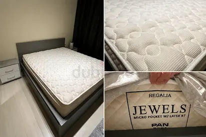 IKEA King Size Bed 4 drawer Mattress Nightstands