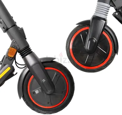 Scooter Reflective Sticker, Reflective Sticker Front Rear Wheel Tyre 2PCS Electric Scooter Wheel