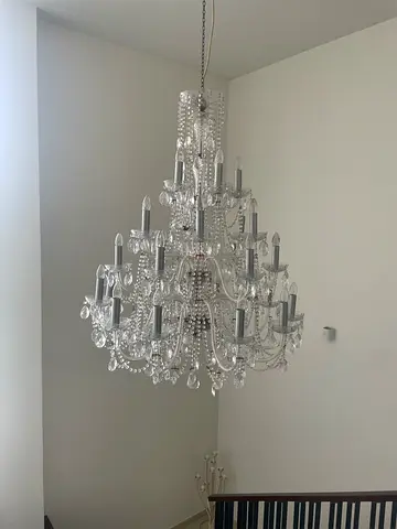Large crystal chandelier - elegant multi-arm light fixture