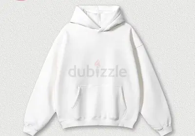 Plain White Oversized Hoodie - Unisex, Good Condition