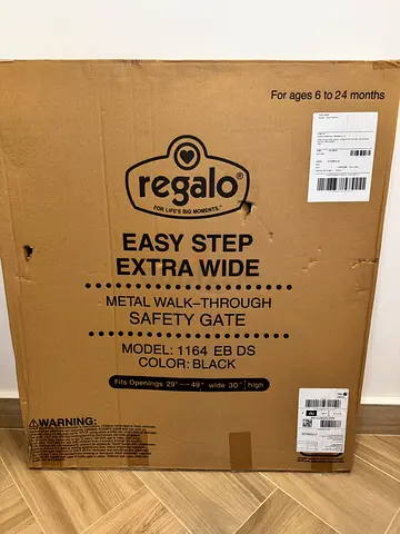 Regalo Easy Step Extra Wide Metal Walk-Through Safety Gate