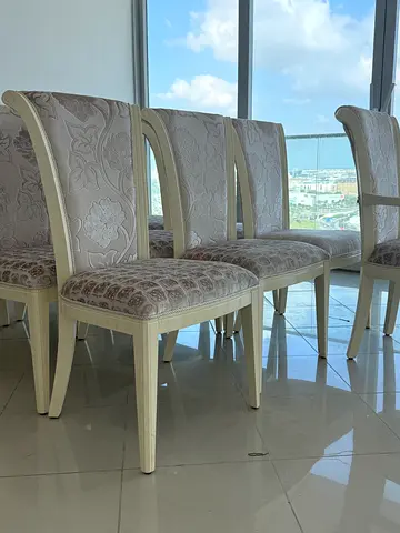 Set of 12 Upholstered Dining Chairs