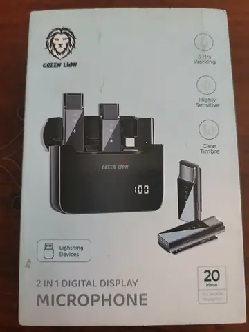 Green Lion 2-in-1 Wireless Microphone System with Digital Display