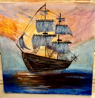 Where sky meets the sea: Canvas Painting