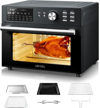 OIMIS Air Fryer Oven, 32L Air Fryer/Toaster/Rotisserie/Oven Combo 21 IN 1 1800W