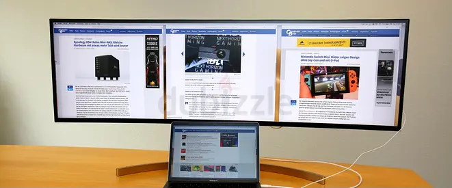 LG 49WL95C-WE is a massive, super-ultrawide curved monitor designed for maximum productivity and mul