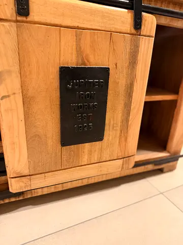 Solid Wood TV Cabinet / Entertainment Unit with Sliding Door