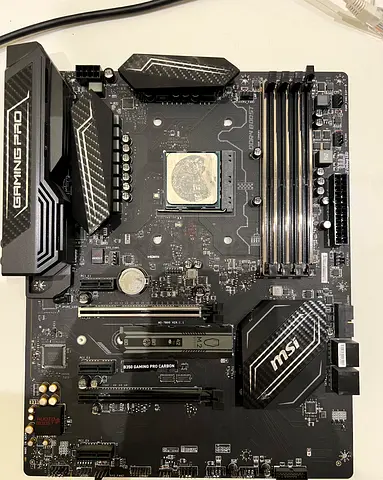 MSI B350 Gaming Pro Carbon AM4 Motherboard with AMD Ryzen 5 1600 And Gtx 1070 TI - Good Condition