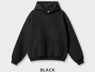 Plain Black Hoodie - Comfortable Casual Sweatshirt, Size Available