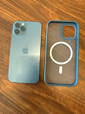 iPhone 12 Pro Blue with MagSafe Clear Case - Good Condition