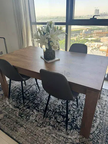 AVAILABLE: Dining Table Wooden dining table with four chairs