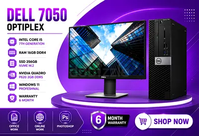 SSD DRIVE 256GB NVME DELL OPTIPLEX 7050 SFF CORE I5 7TH GENERATION RAM 16GB DDR4