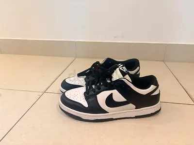 Nike dunk low retro black and white shoe for sale