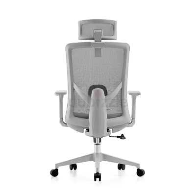 Grey Mesh Ergonomic Office Chair with Headrest